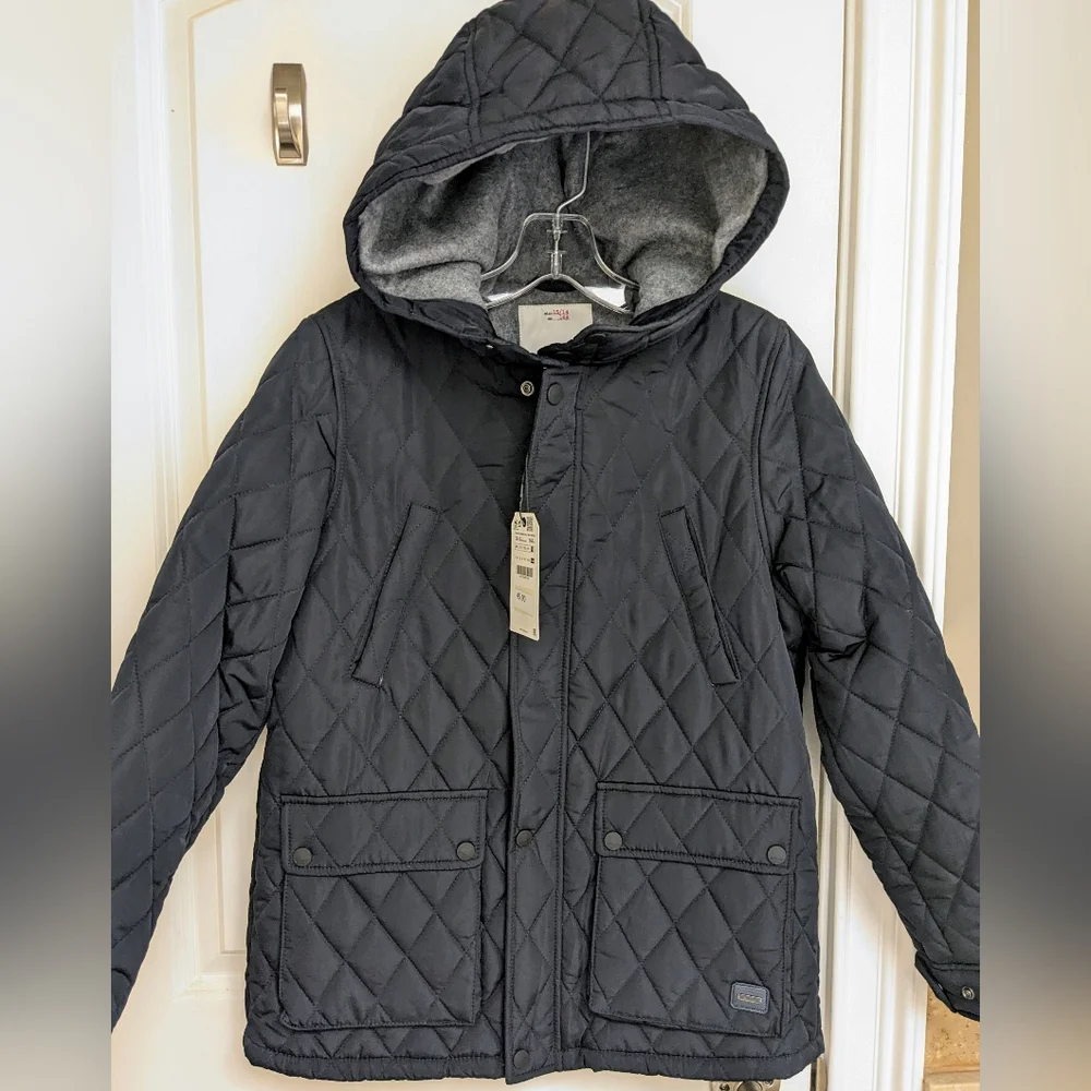 NWT Zara Quilted Fleece Lined Hooded Jacket - size 13/14